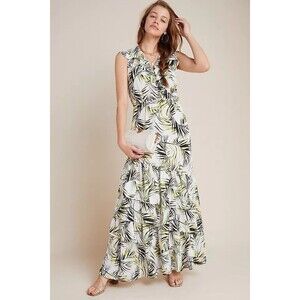 MISA LOS ANGELES Maxine Maxi Dress size Small Tiered Tropical Resort Vacation